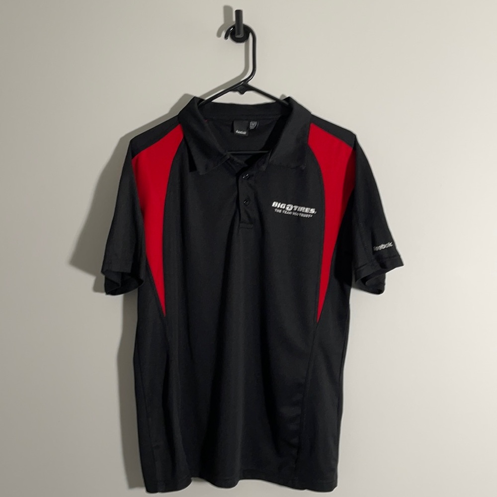 Big O Tires black and red polo medium